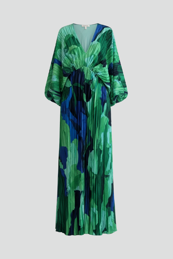 Maxikleid Damen mit Wickeloptik und V-Ausschnitt - 2 - Trendlinie