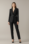 Elegantes Damen Blazer Set mit tailliertem Schnitt und Ein-Knopf-Design - 8 - Trendlinie