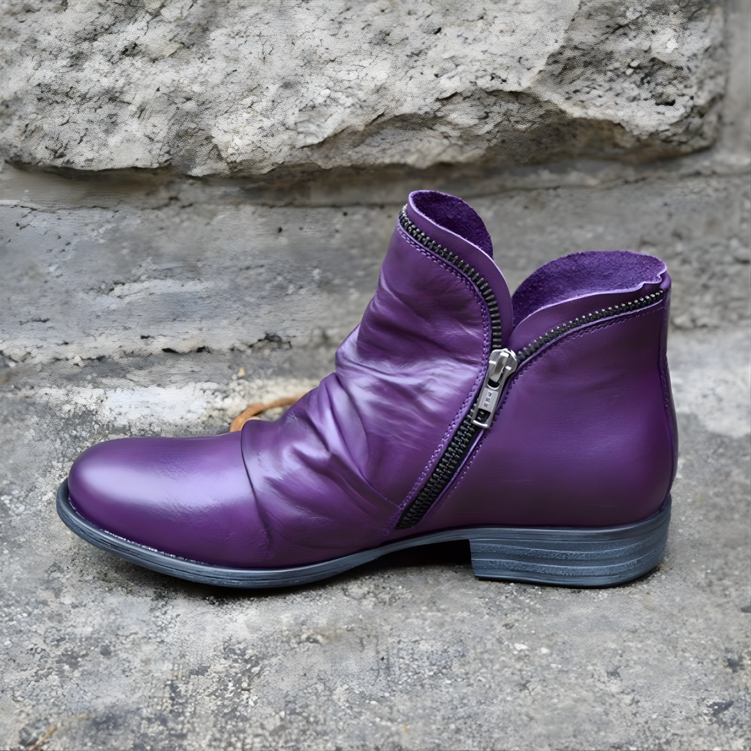 Stiefeletten Damen mit Reißverschluss und lässigem Design - 1 - Trendlinie