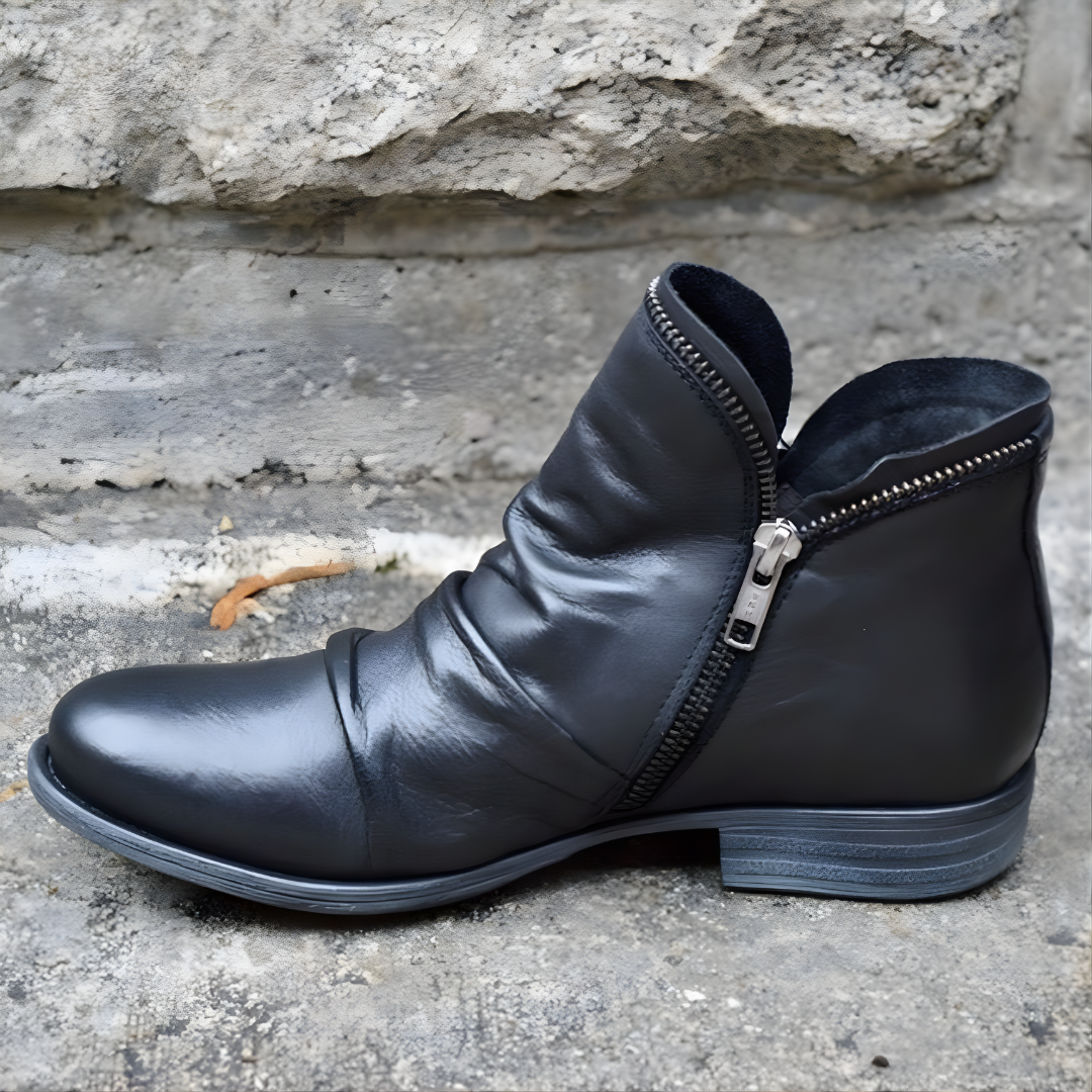 Stiefeletten Damen mit Reißverschluss und lässigem Design - 2 - Trendlinie