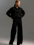 Damen Lounge Outfit mit elegantem Kragen und weitem Schnitt - 2 - Trendlinie