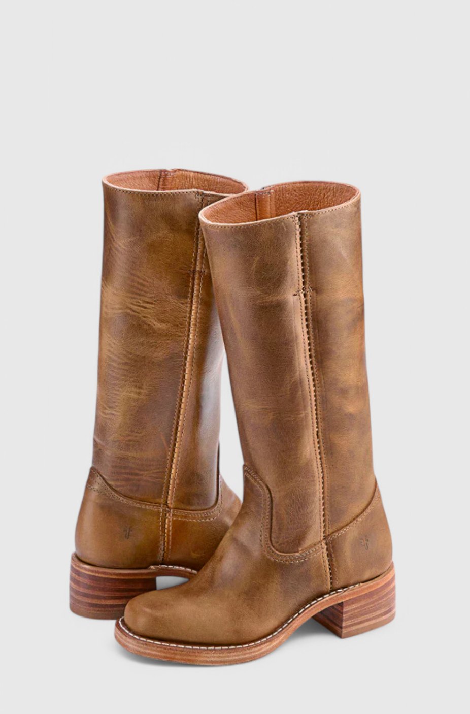 Kniehohe Damenstiefel mit Blockabsatz und taillierter Form - 6 - Trendlinie