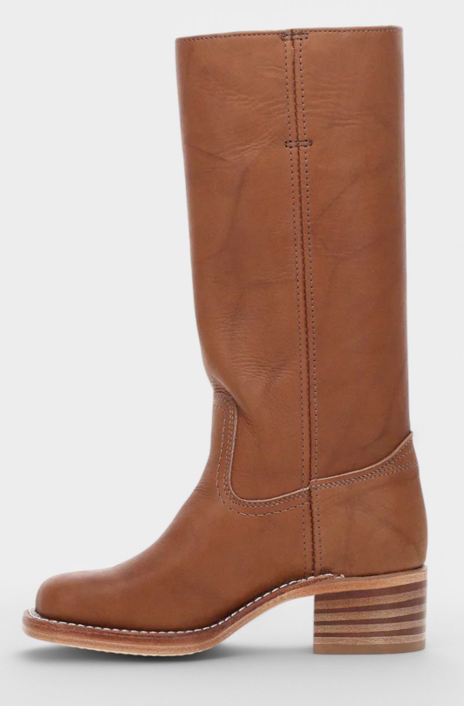 Kniehohe Damenstiefel mit Blockabsatz und taillierter Form - 11 - Trendlinie