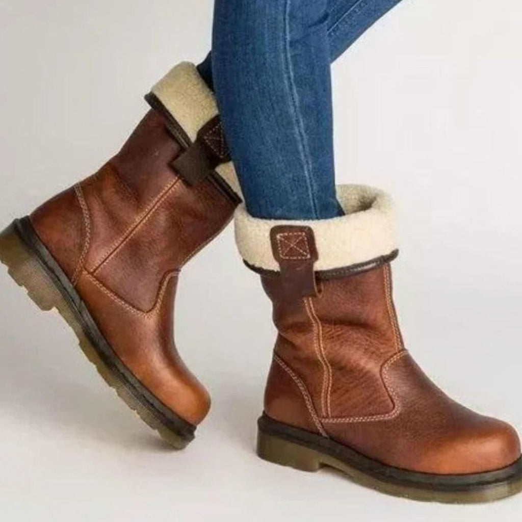 Damen Boots mit Fleece-Futter und rutschfester Sohle - 1 - Trendlinie
