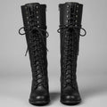 Stiefel Damen kniehoch mit Schnürung und Blockabsatz - 1 - Trendlinie