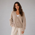 Cardigan Damen mit V-Ausschnitt und Knopfverschluss, lässig und elegant - 1 - Trendlinie