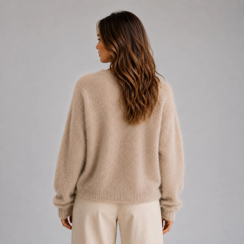 Cardigan Damen mit V-Ausschnitt und Knopfverschluss, lässig und elegant - 5 - Trendlinie