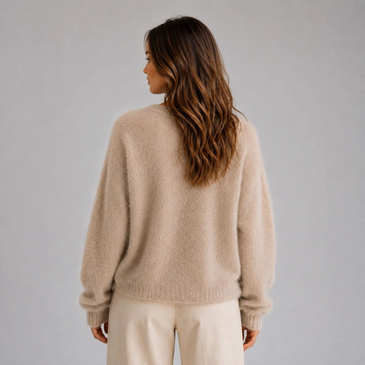 Cardigan Damen mit V-Ausschnitt und Knopfverschluss, lässig und elegant - 5 - Trendlinie
