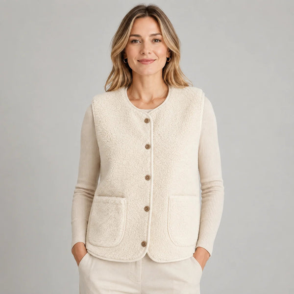 Weste Damen mit Knopfleiste und praktischen Taschen - 1 - Trendlinie