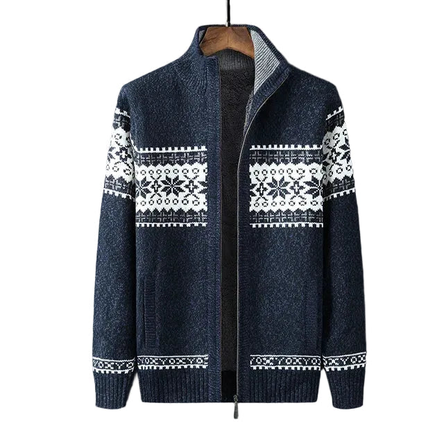Cardigan Damen mit klassischem Norwegerdesign und hohem Kragen - 1 - Trendlinie
