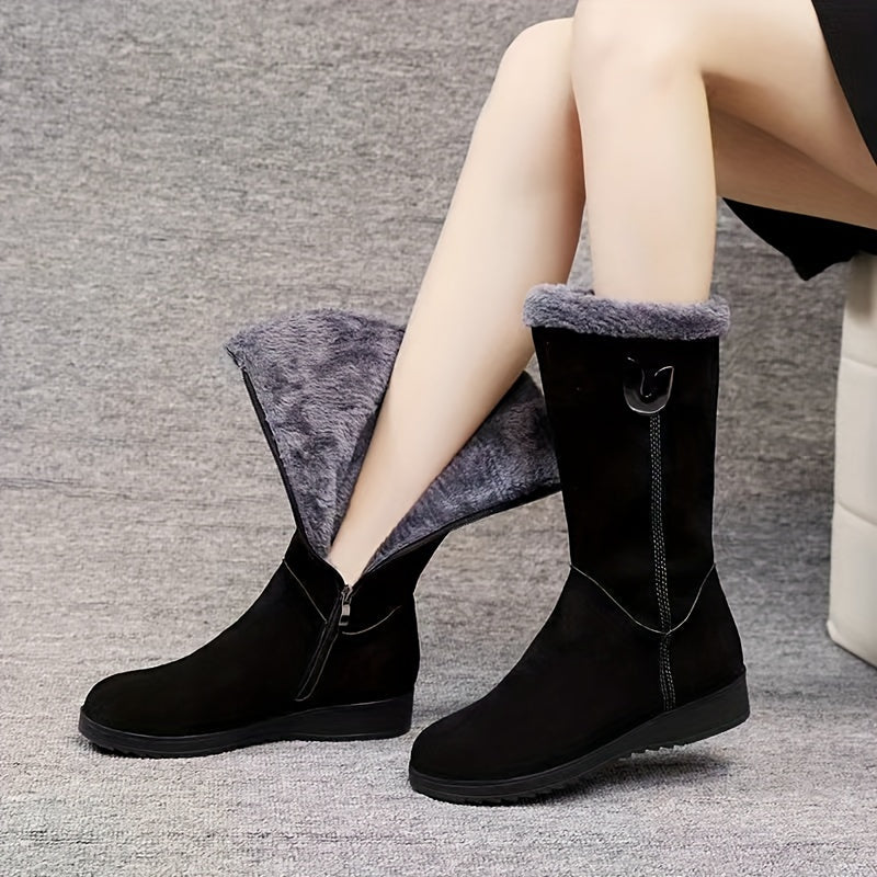 Damen Stiefel mit Reißverschluss und kuscheligem Futter - 1 - Trendlinie