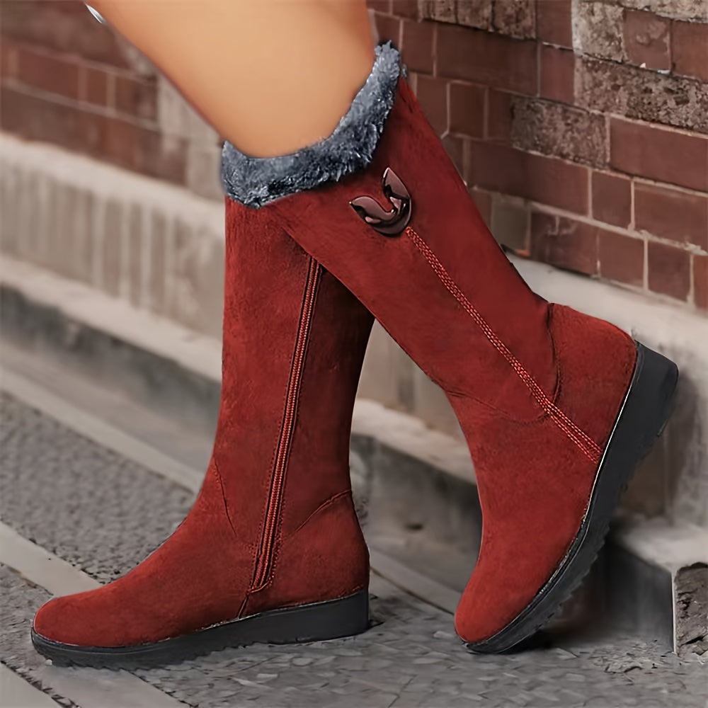 Damen Stiefel mit Reißverschluss und kuscheligem Futter - 3 - Trendlinie