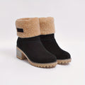 Stiefeletten Damen mit Blockabsatz und kuscheligem Kragen - 1 - Trendlinie