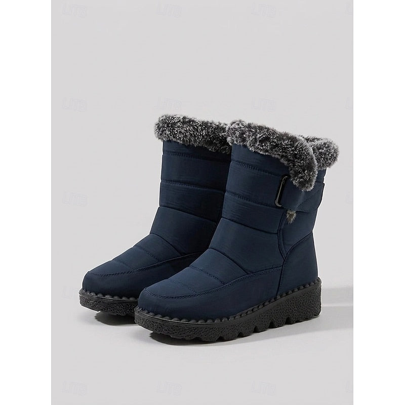 Damen Winterstiefel mit Fleece-Kragen und rutschfester Sohle - 2 - Trendlinie