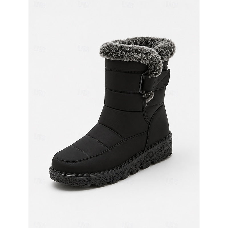 Damen Winterstiefel mit Fleece-Kragen und rutschfester Sohle - 6 - Trendlinie