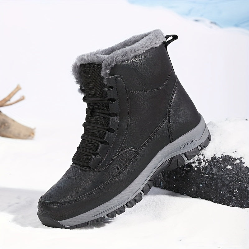 Damen Boots mit Hohem Schaft und Warmem Innenfutter - 2 - Trendlinie