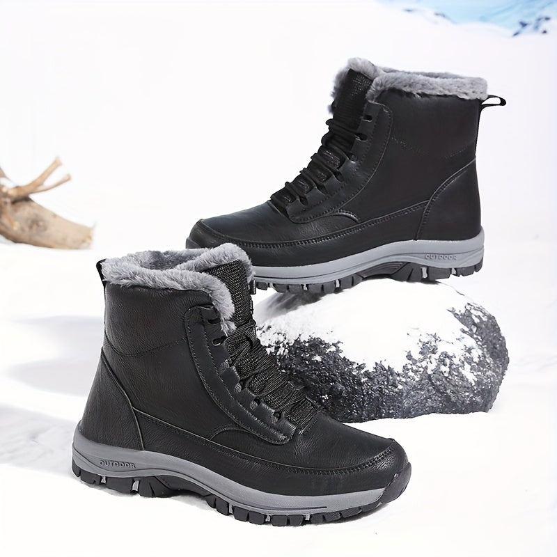 Damen Boots mit Hohem Schaft und Warmem Innenfutter - 4 - Trendlinie