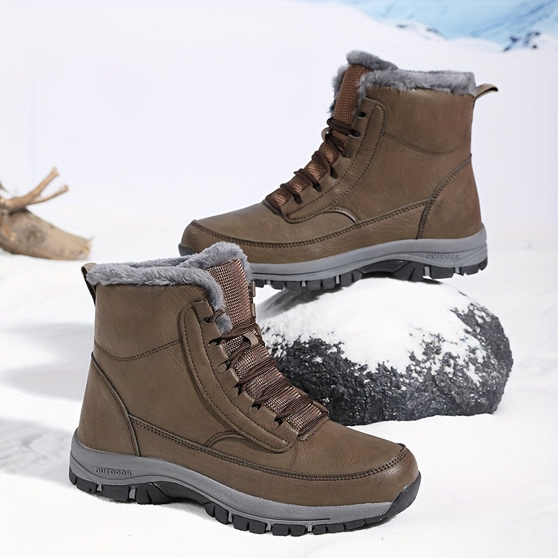Damen Boots mit Hohem Schaft und Warmem Innenfutter - 7 - Trendlinie