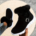 Damen Winterstiefel mit kuscheligem Kragen und praktischer Schnalle - 1 - Trendlinie