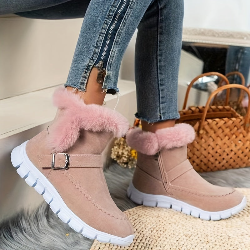 Damen Winterstiefel mit kuscheligem Kragen und praktischer Schnalle - 3 - Trendlinie