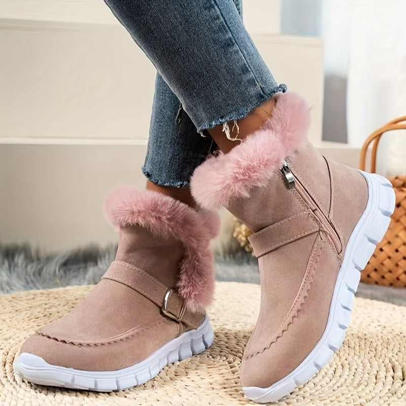 Damen Winterstiefel mit kuscheligem Kragen und praktischer Schnalle - 4 - Trendlinie
