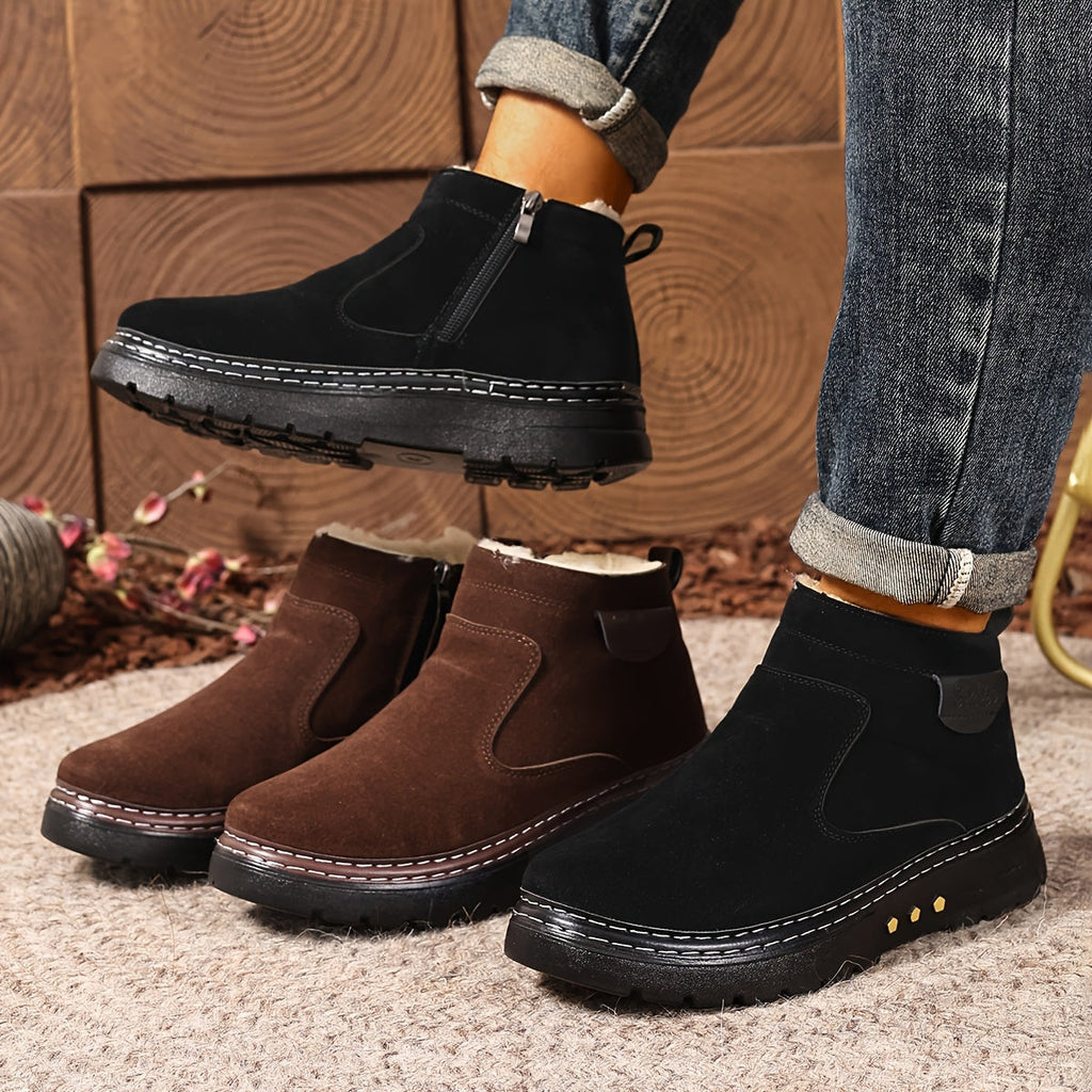 Damen Boots mit Reißverschluss und kuscheligem Innenfutter - 7 - Trendlinie