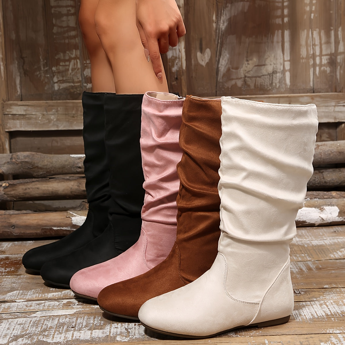 Schlupfstiefel Damen mit elegantem Design und praktischem Reißverschluss - 11 - Trendlinie