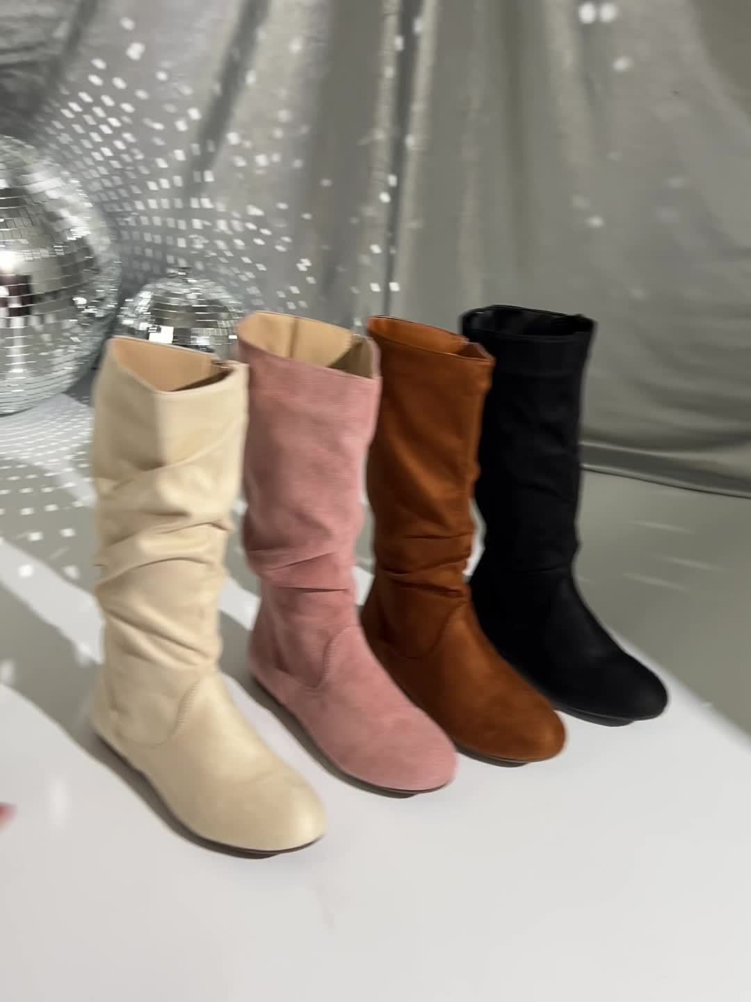 Schlupfstiefel Damen mit elegantem Design und praktischem Reißverschluss - 14 - Trendlinie