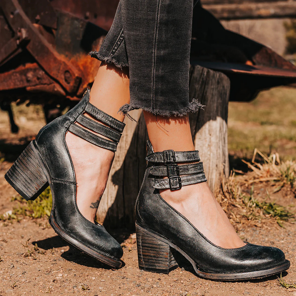 Damen Heels mit Blockabsatz und verstellbaren Riemen - 2 - Trendlinie