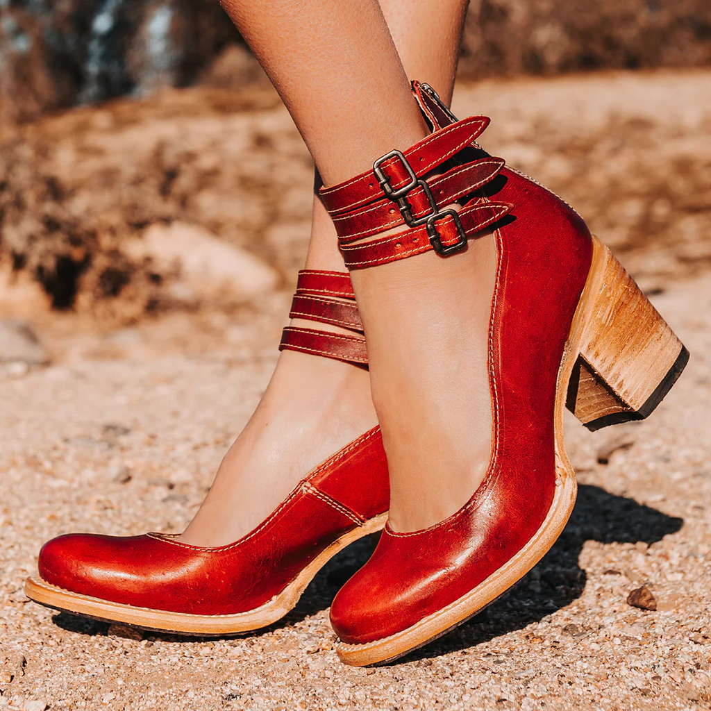 Damen Heels mit Blockabsatz und verstellbaren Riemen - 3 - Trendlinie