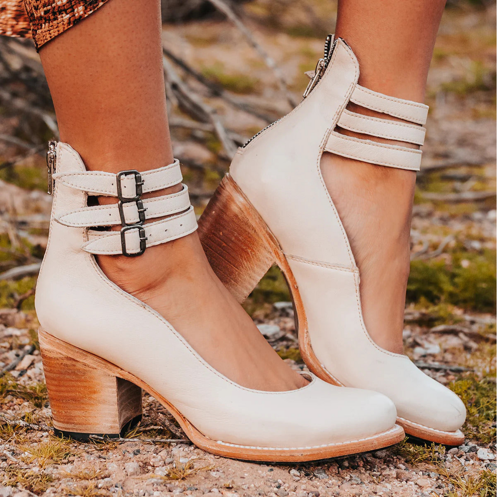 Damen Heels mit Blockabsatz und verstellbaren Riemen - 4 - Trendlinie