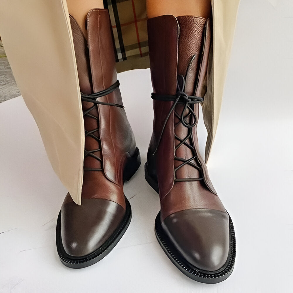 Stiefeletten Damen mit Schnürung und spitzem Schnitt - 3 - Trendlinie