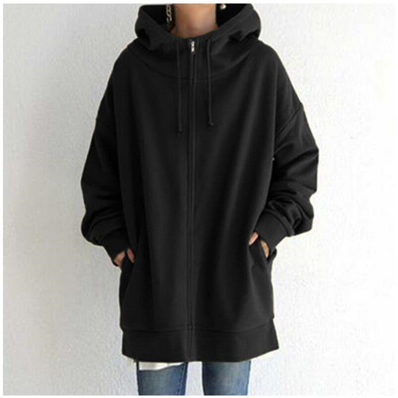 Oversized Hoodie Damen mit Kapuze und Reißverschluss – lässiger Look - 3 - Trendlinie