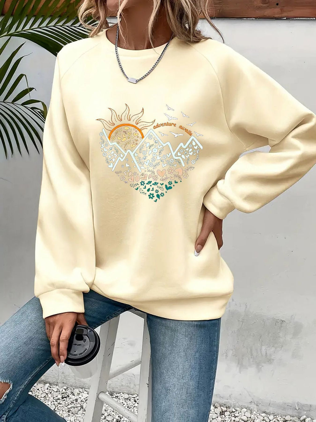 Pullover Damen mit Herz-Design und Rundhalsausschnitt - 3 - Trendlinie
