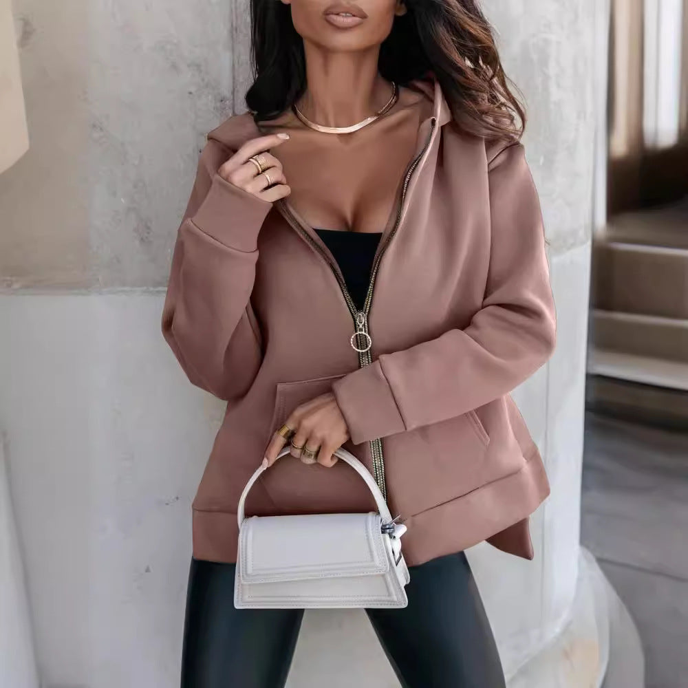 Hoodie Damen mit Reißverschluss und lässigem Schnitt - 2 - Trendlinie