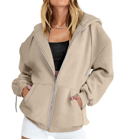 Hoodie Damen mit Kapuze und Reißverschluss, lässiger Schnitt - 5 - Trendlinie