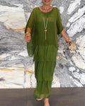 Maxikleid Damen mit Wickelschnitt und schwingendem Rock - 12 - Trendlinie