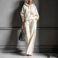 Stylisches Damen-Loungewear-Set mit Kapuze und weitem Schnitt - 5 - Trendlinie