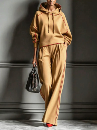 Stylisches Damen-Loungewear-Set mit Kapuze und weitem Schnitt - 6 - Trendlinie
