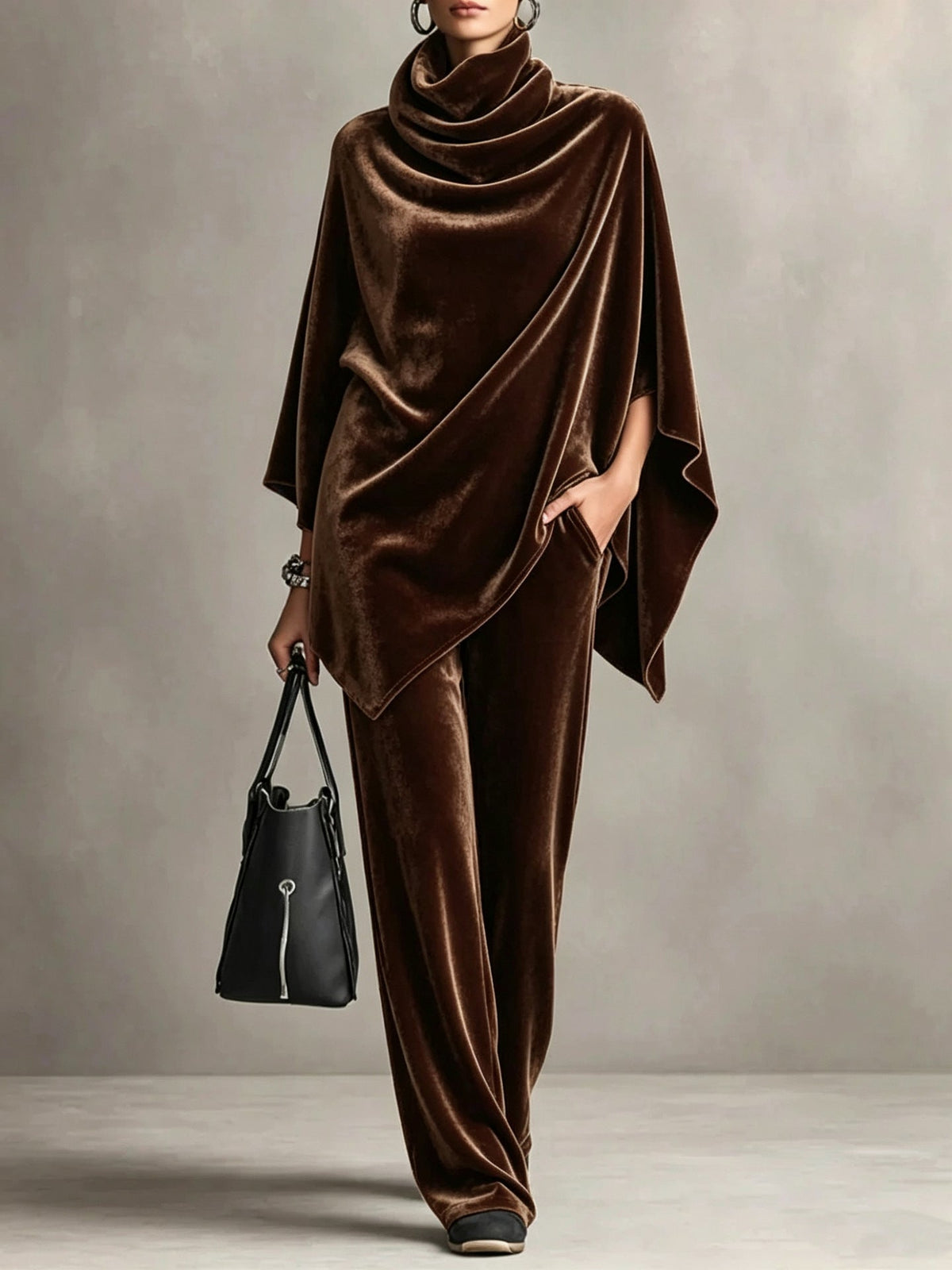 Elegantes Damen Outfit mit Rollkragen und weitem Schnitt - 1 - Trendlinie