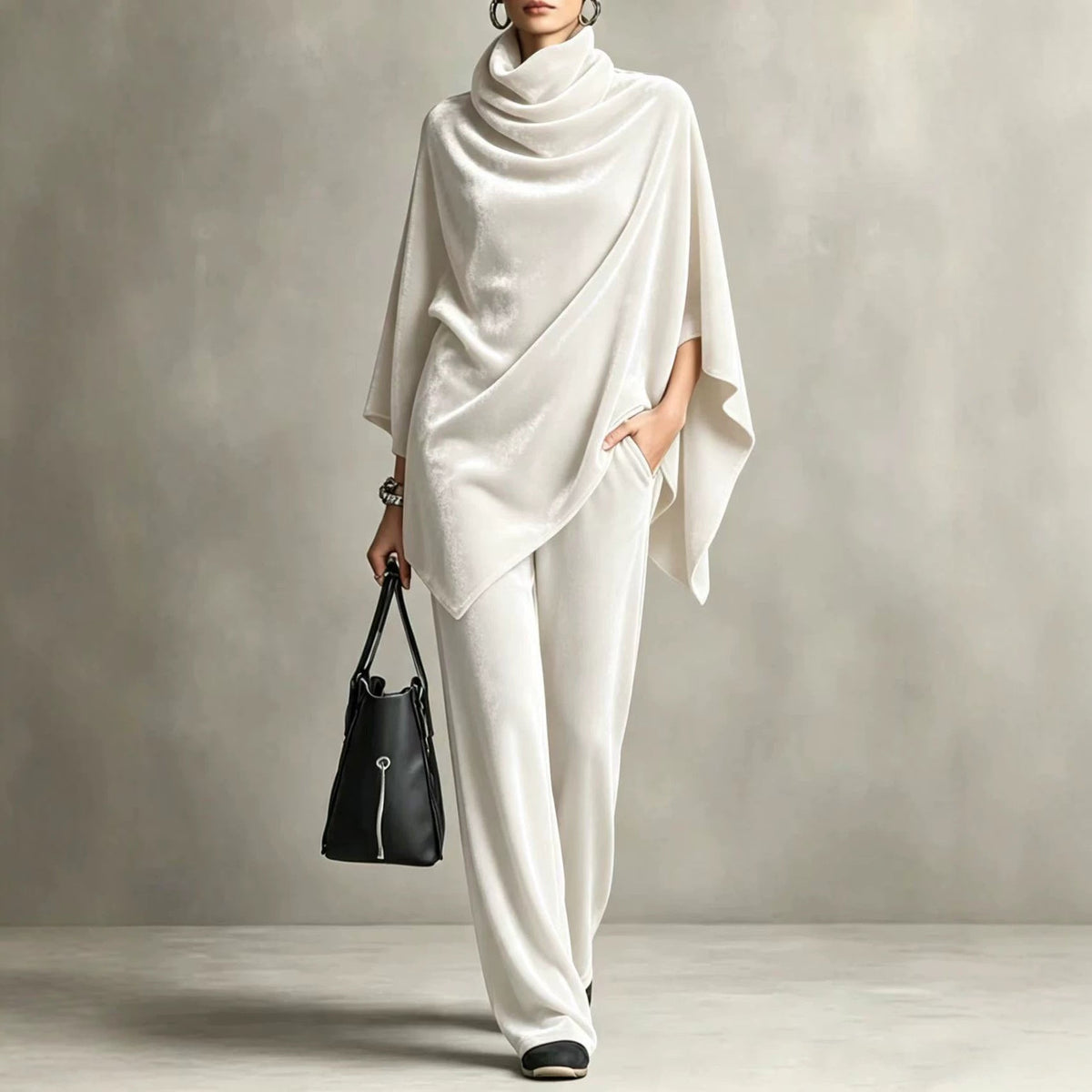 Elegantes Damen Outfit mit Rollkragen und weitem Schnitt - 2 - Trendlinie