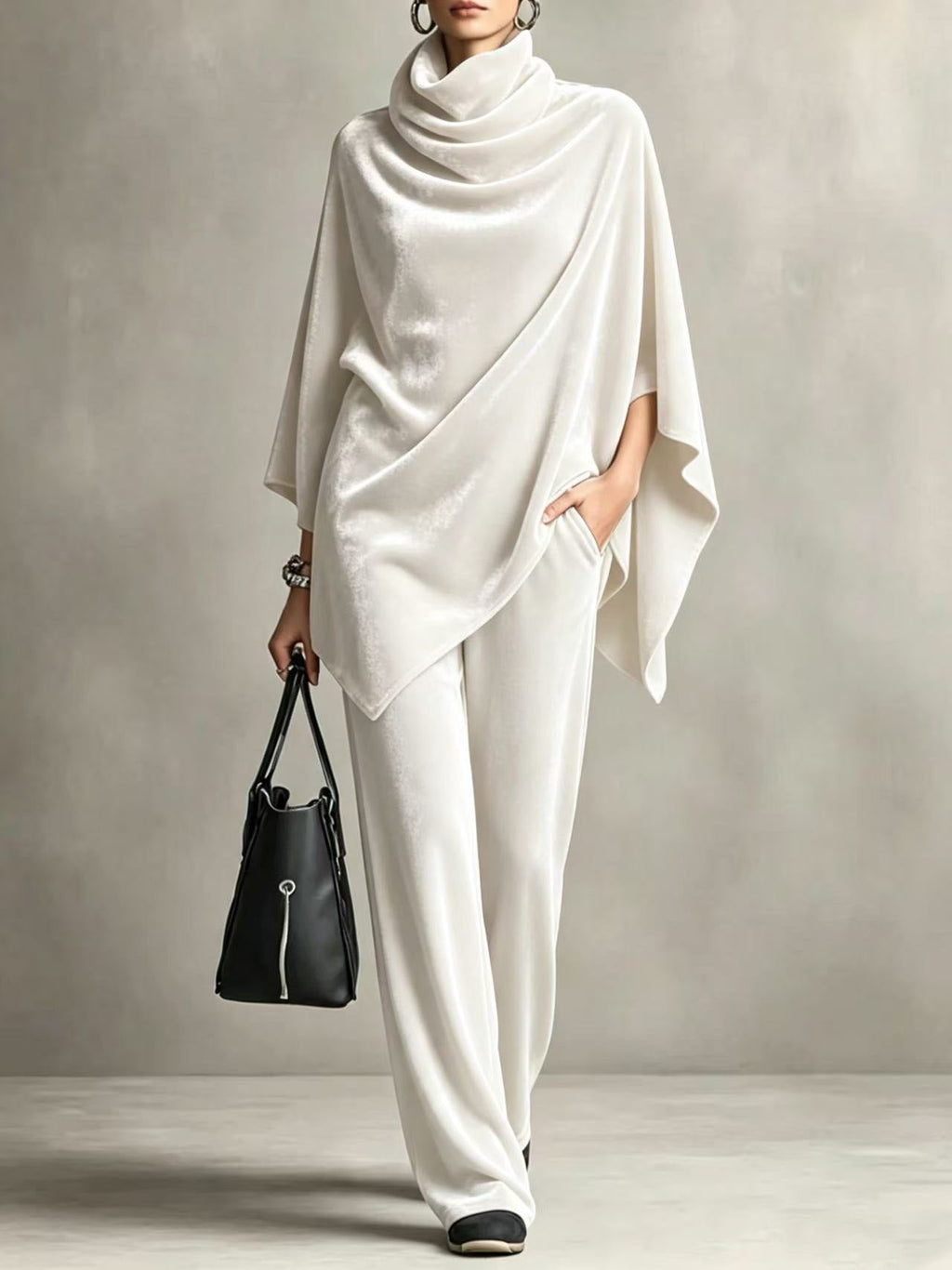 Elegantes Damen Outfit mit Rollkragen und weitem Schnitt - 8 - Trendlinie