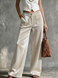 Weite Hosen Damen mit Hohem Bund und Praktischen Taschen - 2 - Trendlinie
