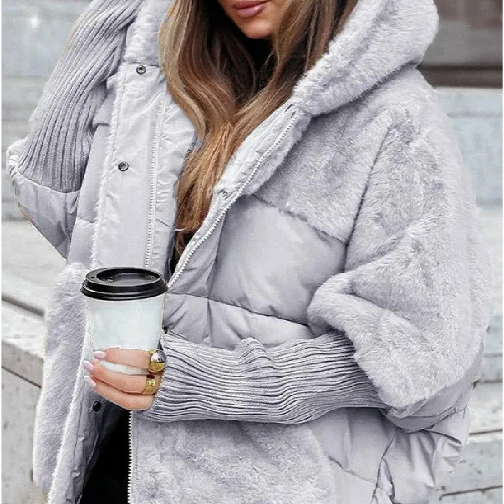 Damen Jacke mit Kapuze, lässiger Schnitt und voluminösen Ärmeln - 3 - Trendlinie