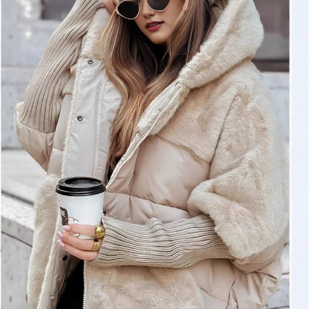 Damen Jacke mit Kapuze, lässiger Schnitt und voluminösen Ärmeln - 4 - Trendlinie