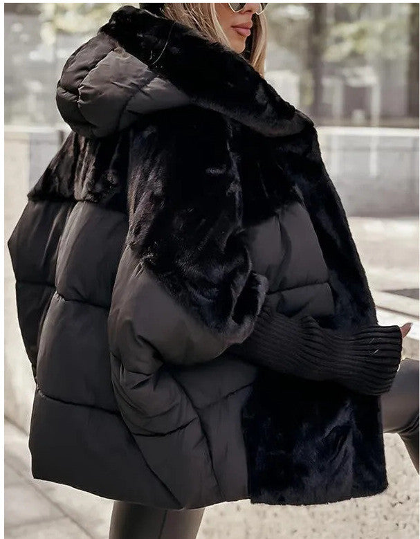 Damen Jacke mit Kapuze, lässiger Schnitt und voluminösen Ärmeln - 5 - Trendlinie
