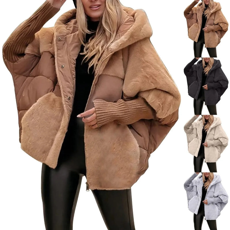Damen Jacke mit Kapuze, lässiger Schnitt und voluminösen Ärmeln - 6 - Trendlinie