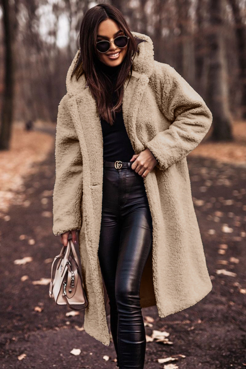 Damen Mantel mit Kapuze und lockerer Passform - 3 - Trendlinie