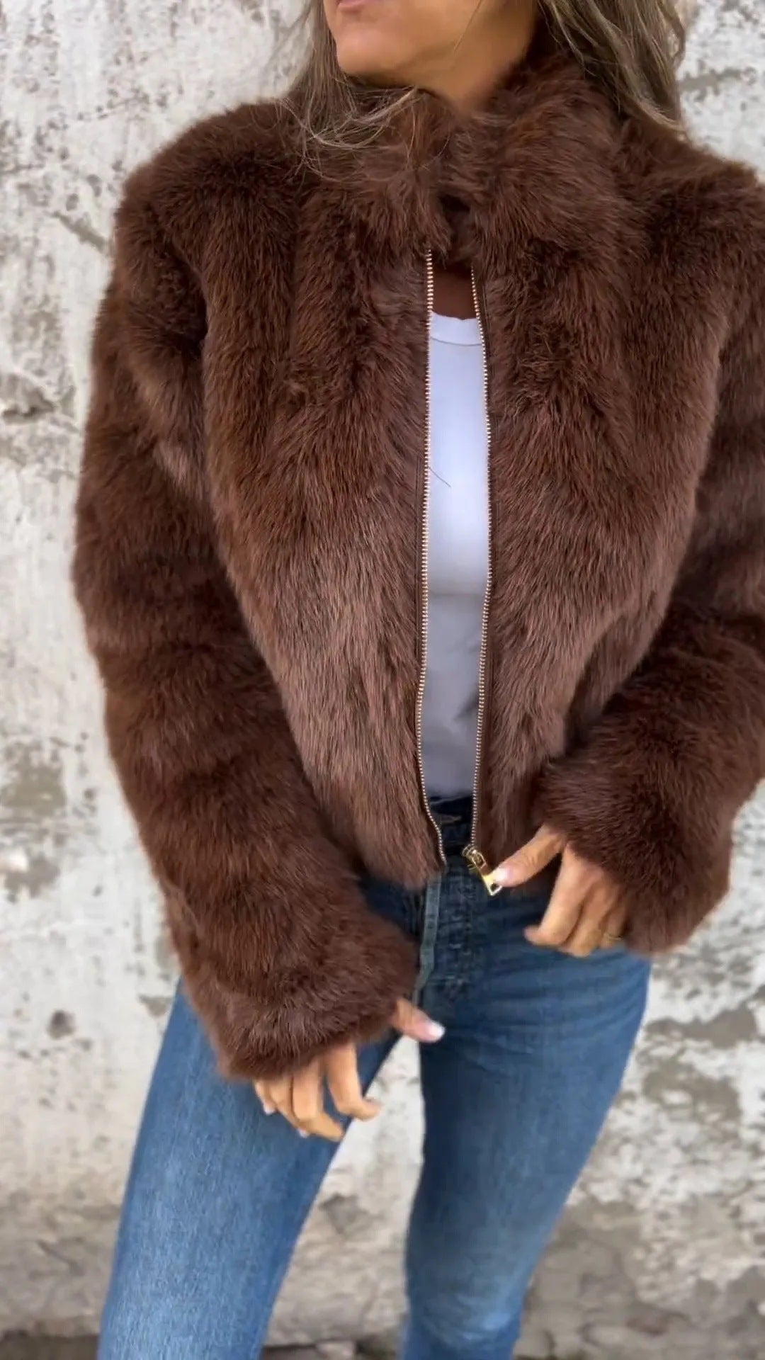 Damen Jacke mit Stehkragen und Reißverschluss in verschiedenen Farben - 2 - Trendlinie