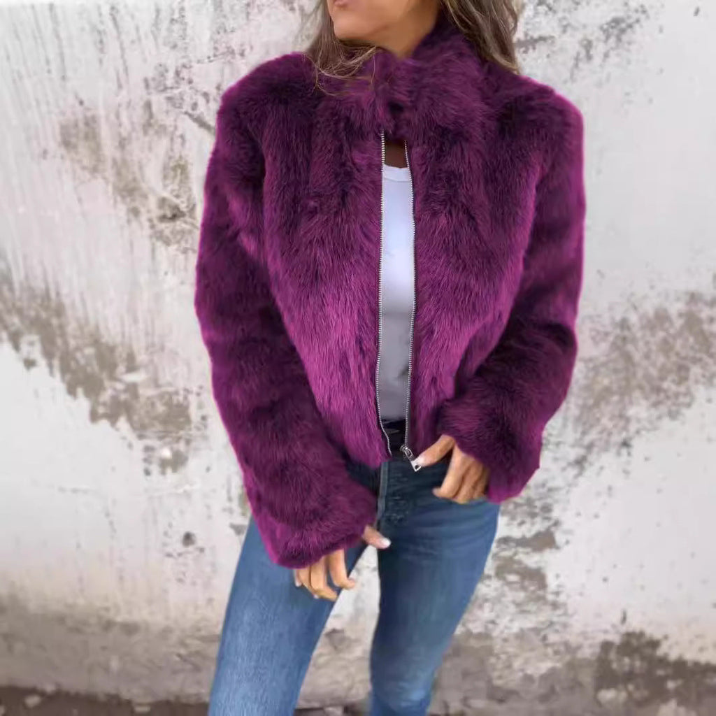 Damen Jacke mit Stehkragen und Reißverschluss in verschiedenen Farben - 5 - Trendlinie